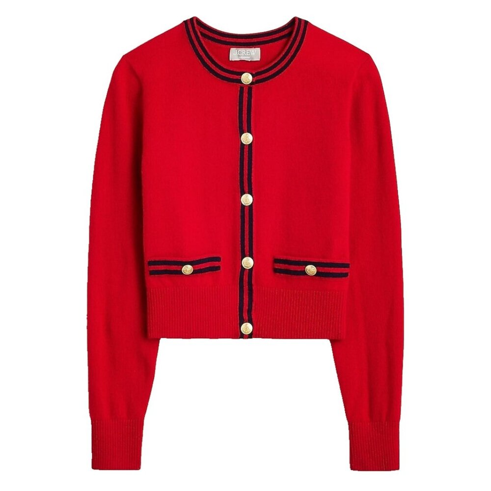 J.Crew Nautical Cashmere Cardigan NWT